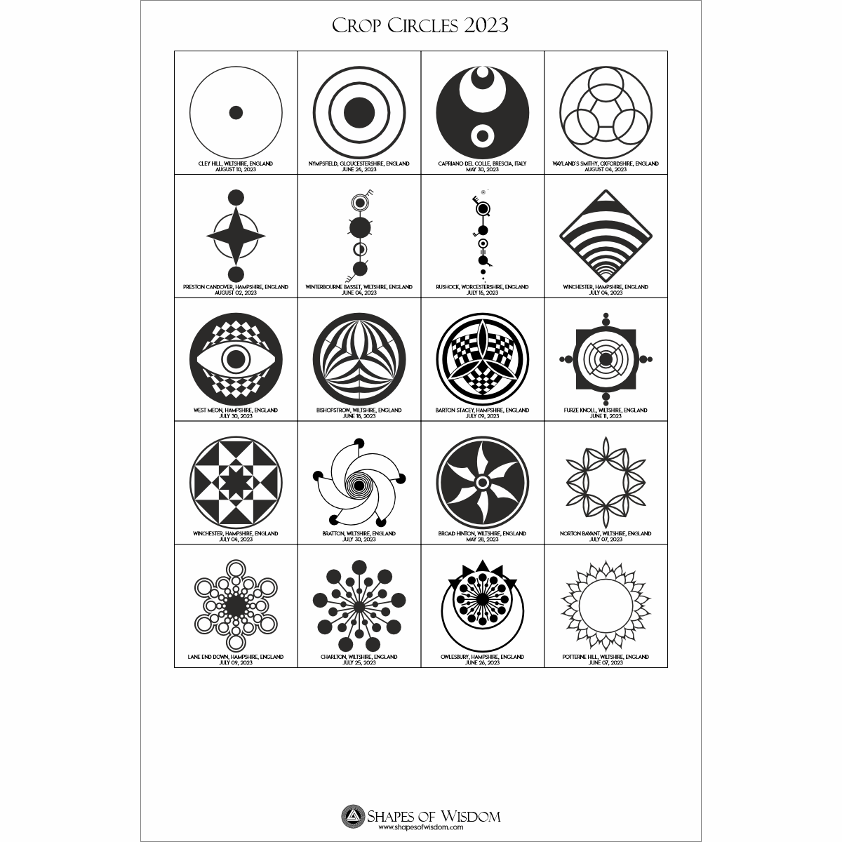 Crop Circle 1990-2023 Complete Collection +  2 FREE Crop Circle Patterns Posters