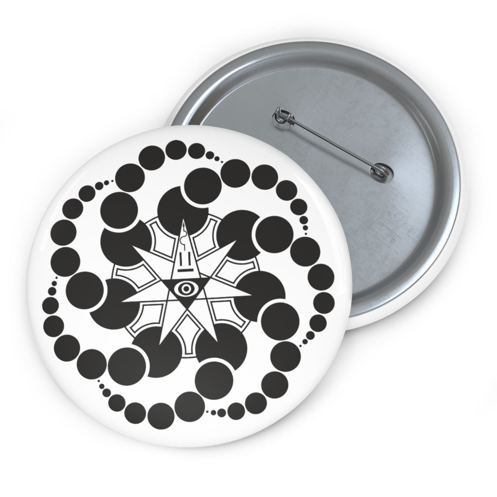 Alton Barnes Crop Circle Pin Button 2 - Shapes of Wisdom