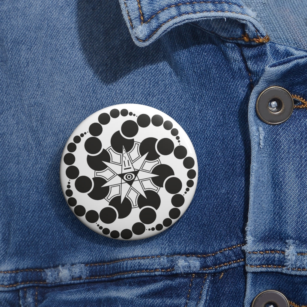 Alton Barnes Crop Circle Pin Button 2 - Shapes of Wisdom