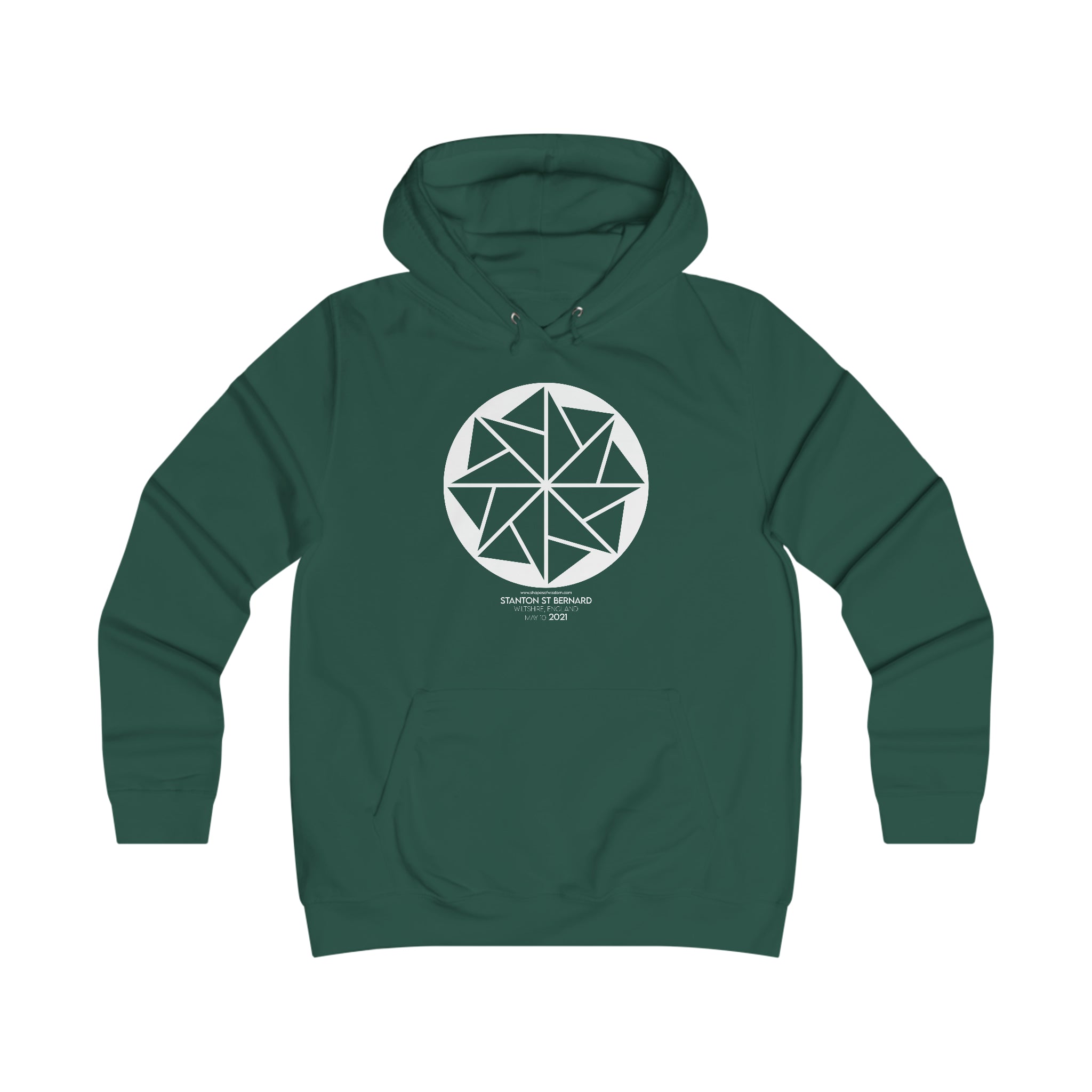 Crop Circle Girl College Hoodie - Stanton St Bernard 8