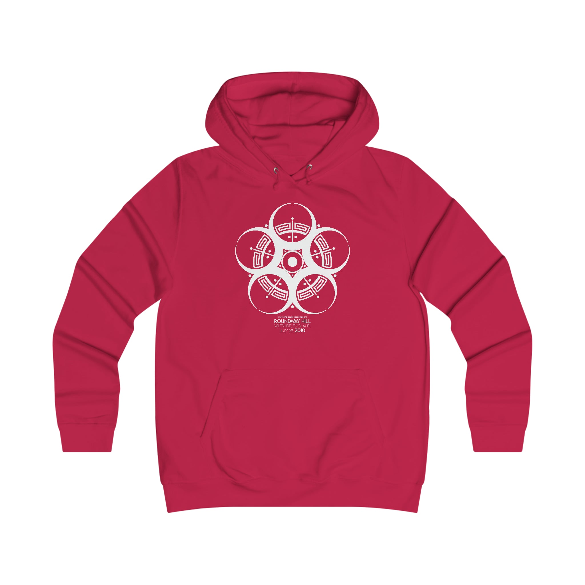 Crop Circle Girl College Hoodie - Roundway Hill 2