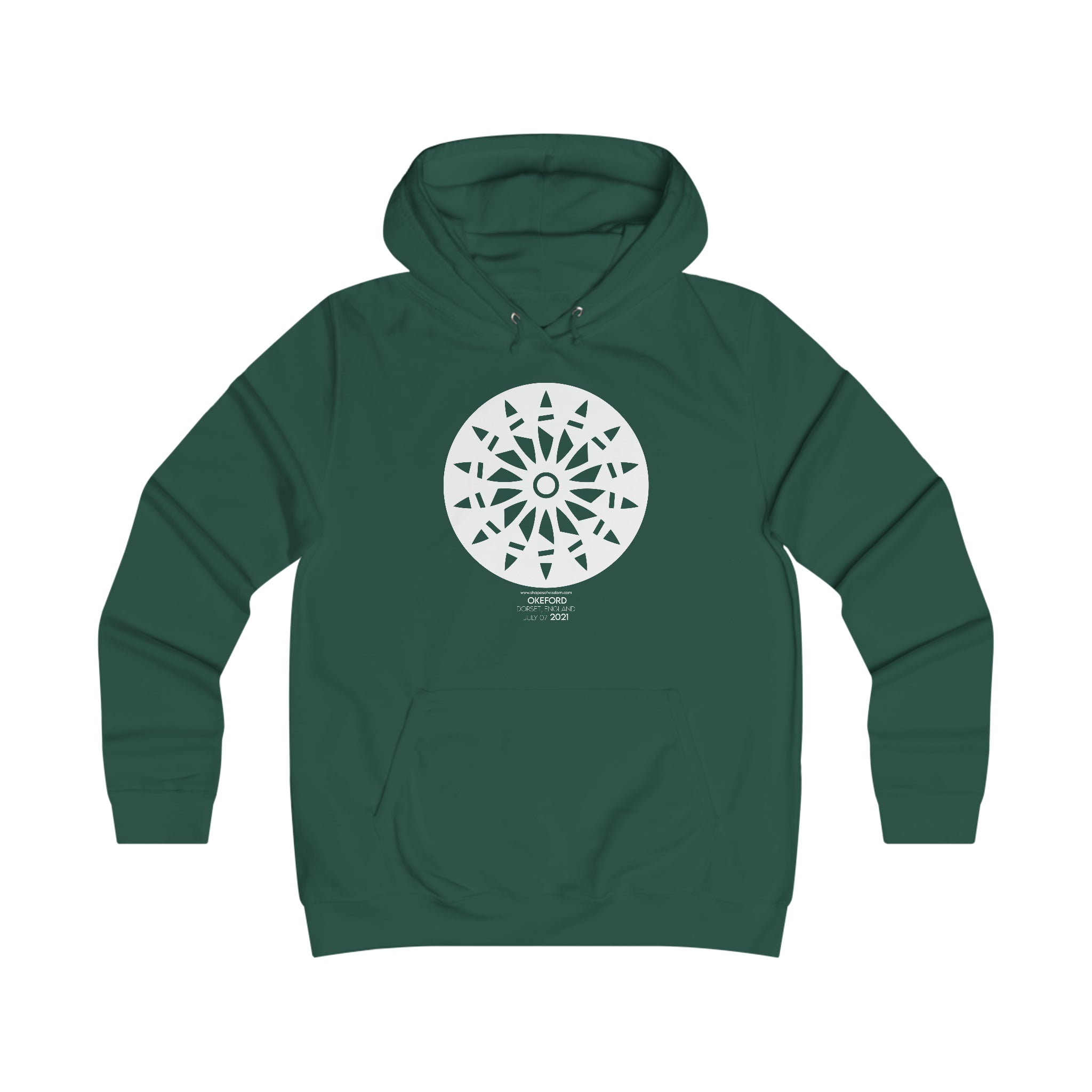 Crop Circle Girl College Hoodie - Okeford