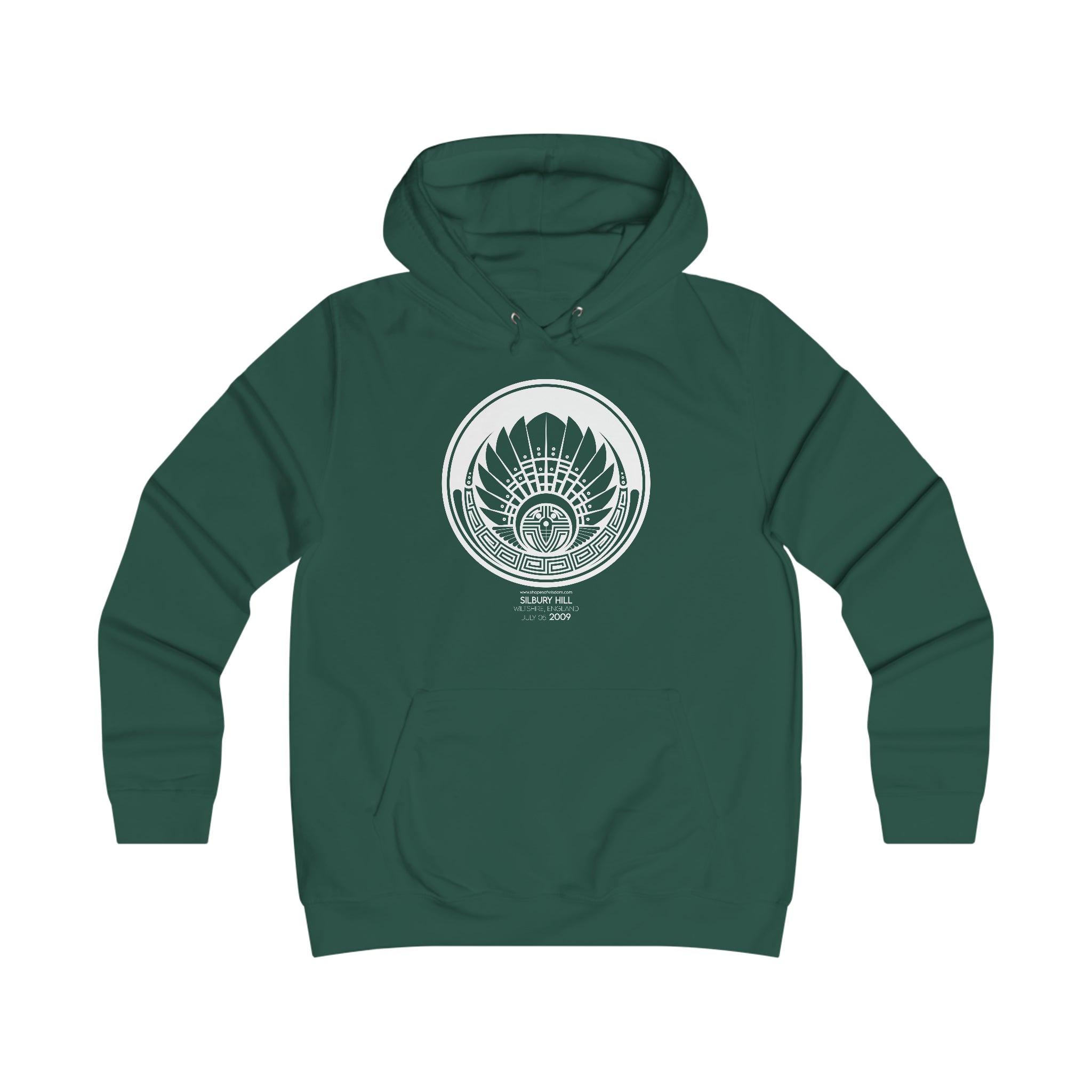 Crop Circle Girl College Hoodie - Silbury Hill