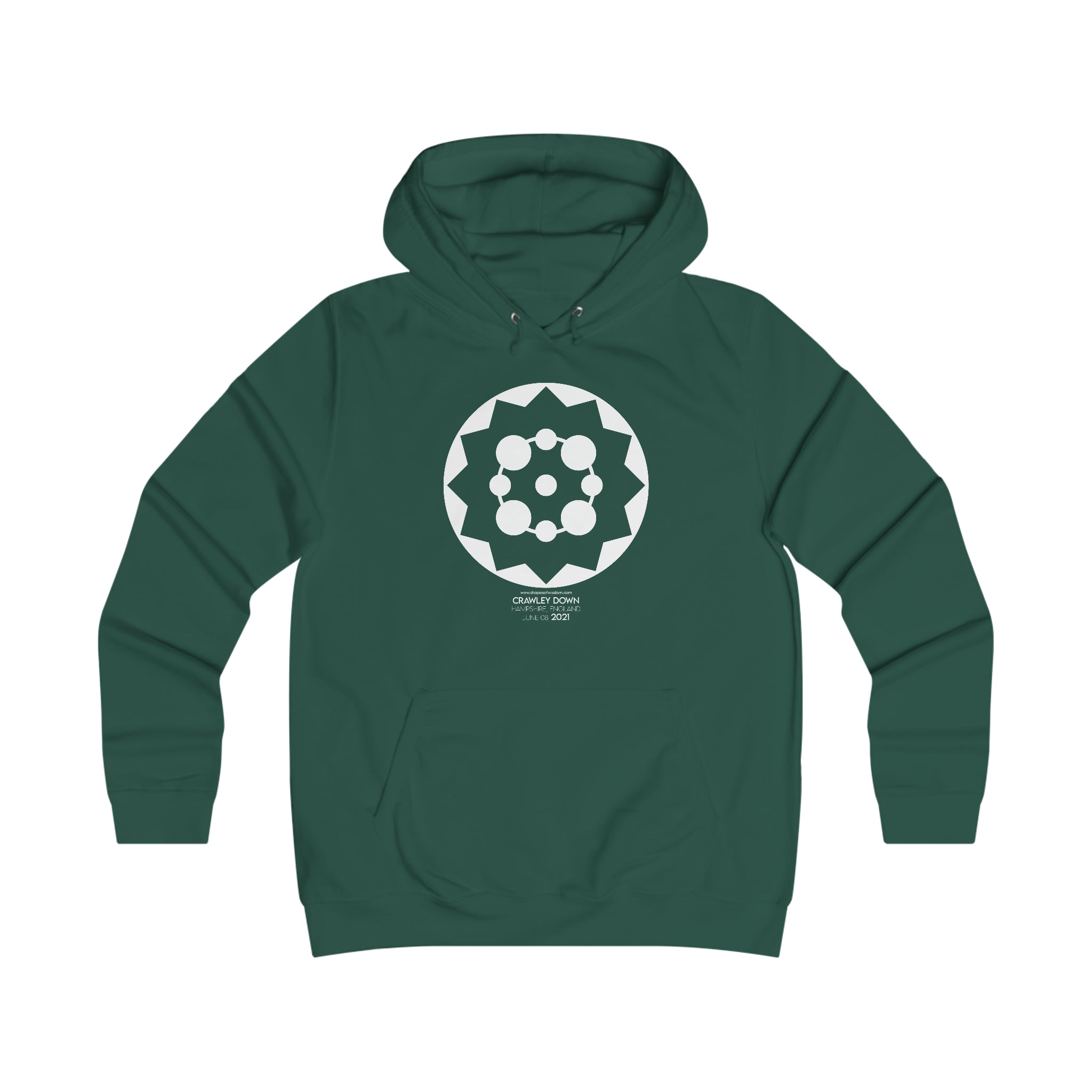 Crop Circle Girl College Hoodie - Crawley Down