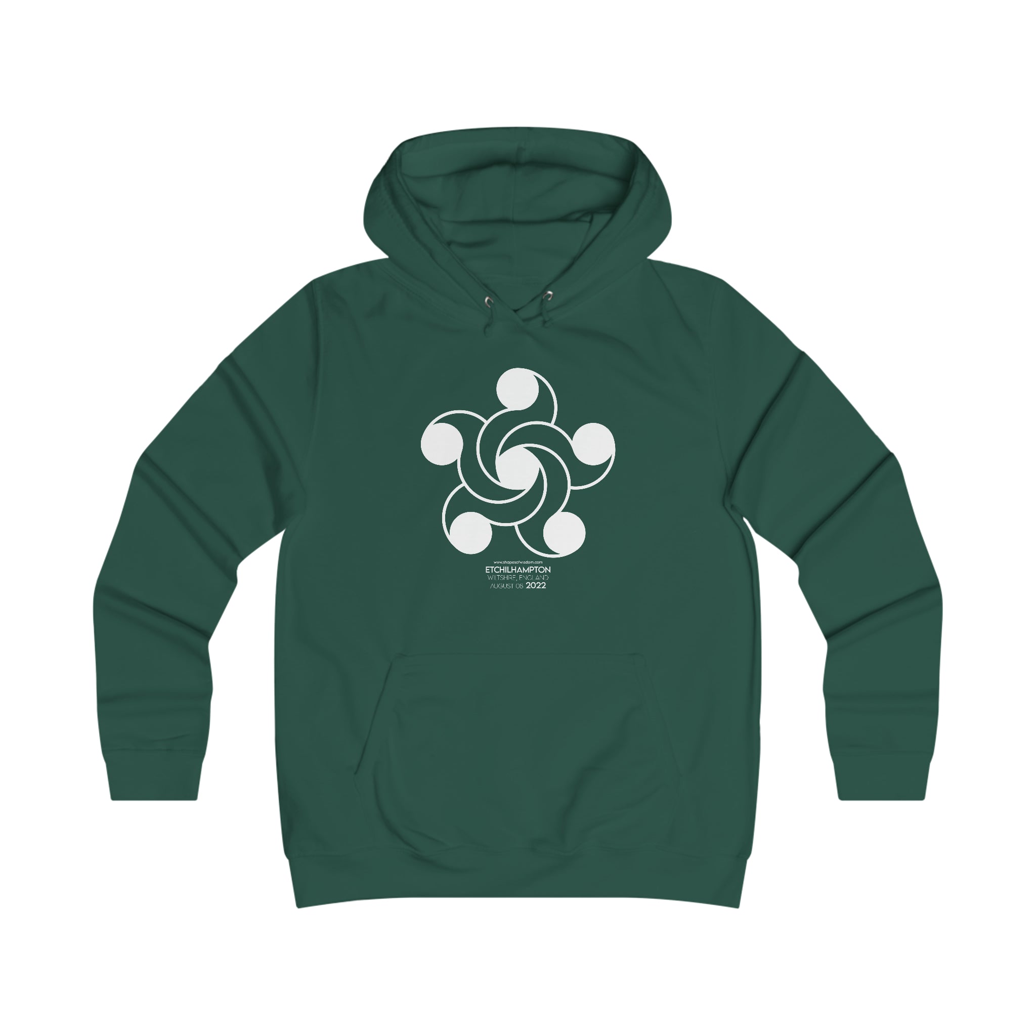 Crop Circle Girl College Hoodie - Etchilhampton 15