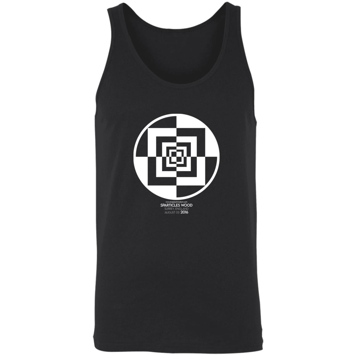 Crop Circle Tank Top - Sparticles Wood 2