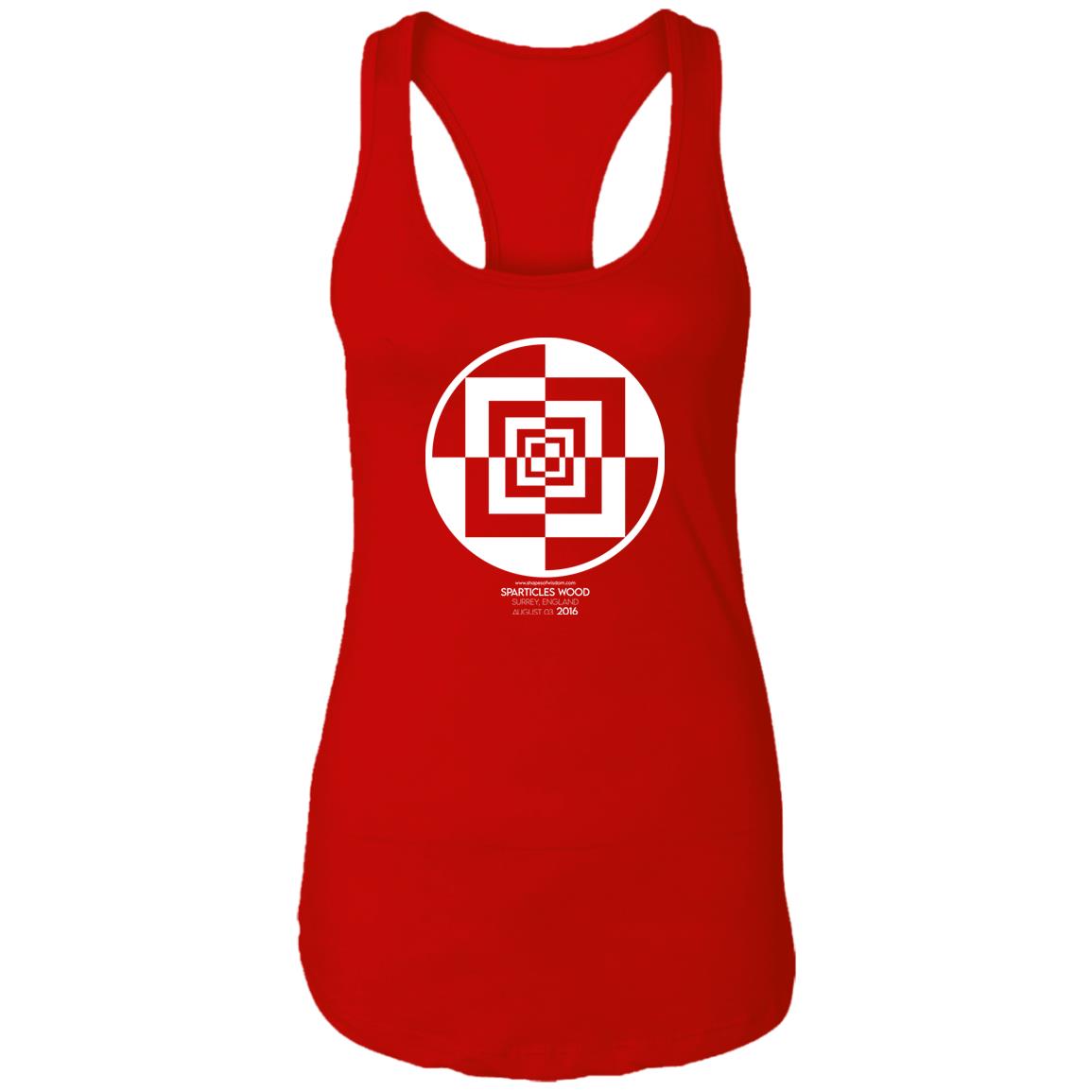 Crop Circle Racerback Tank - Sparticles Wood 2