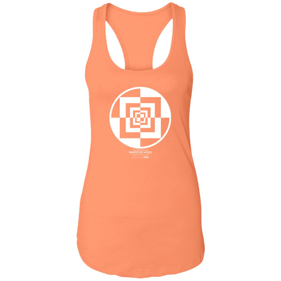 Crop Circle Racerback Tank - Sparticles Wood 2