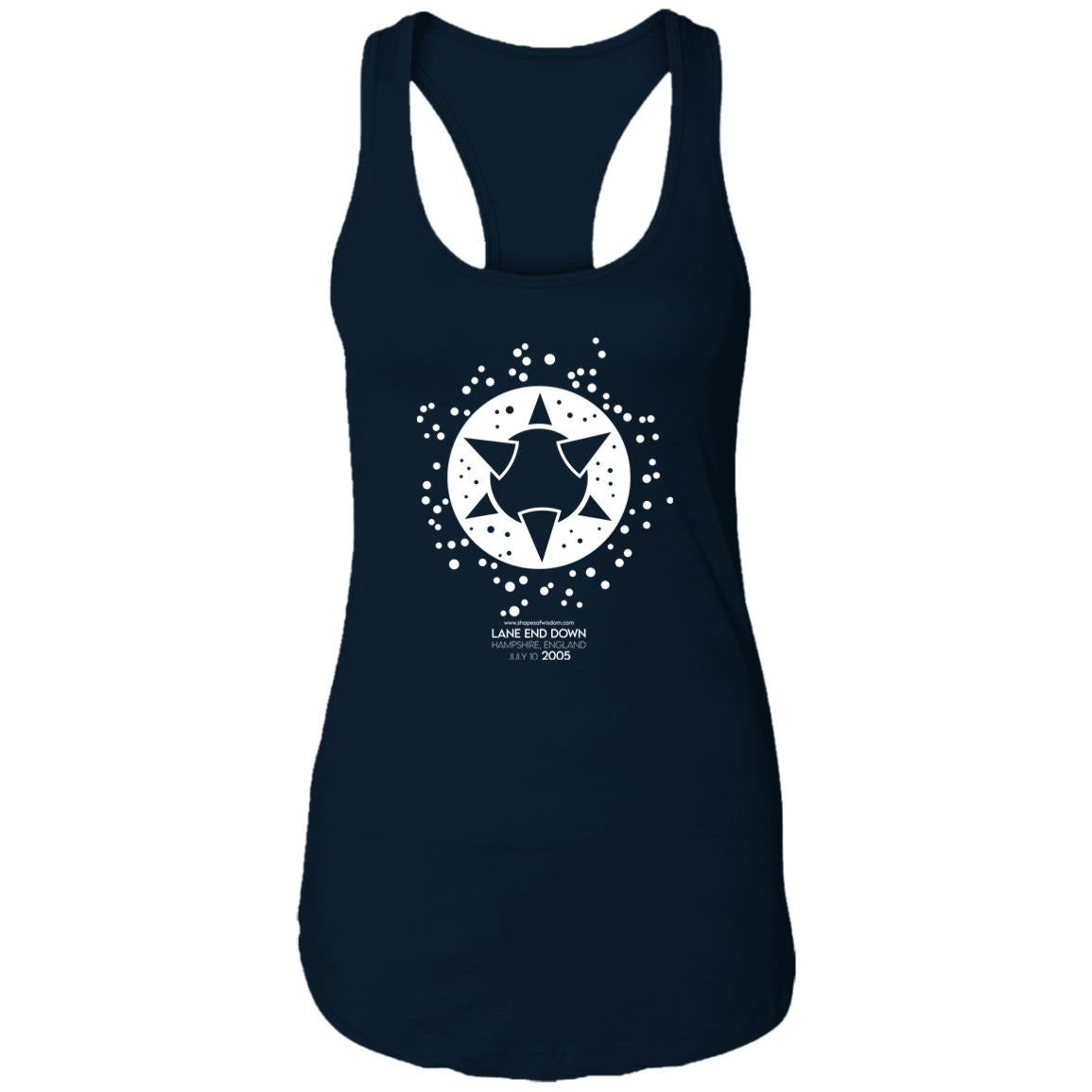 Crop Circle Racerback Tank - Lane end Down