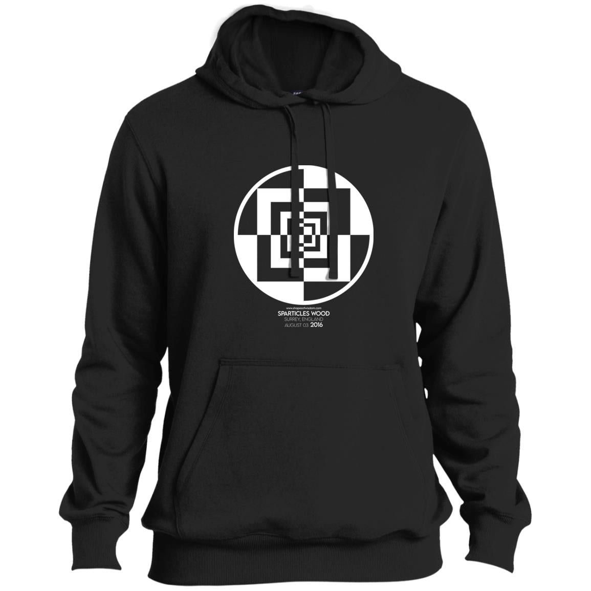 Crop Circle Pullover Hoodie - Sparticles Wood 2