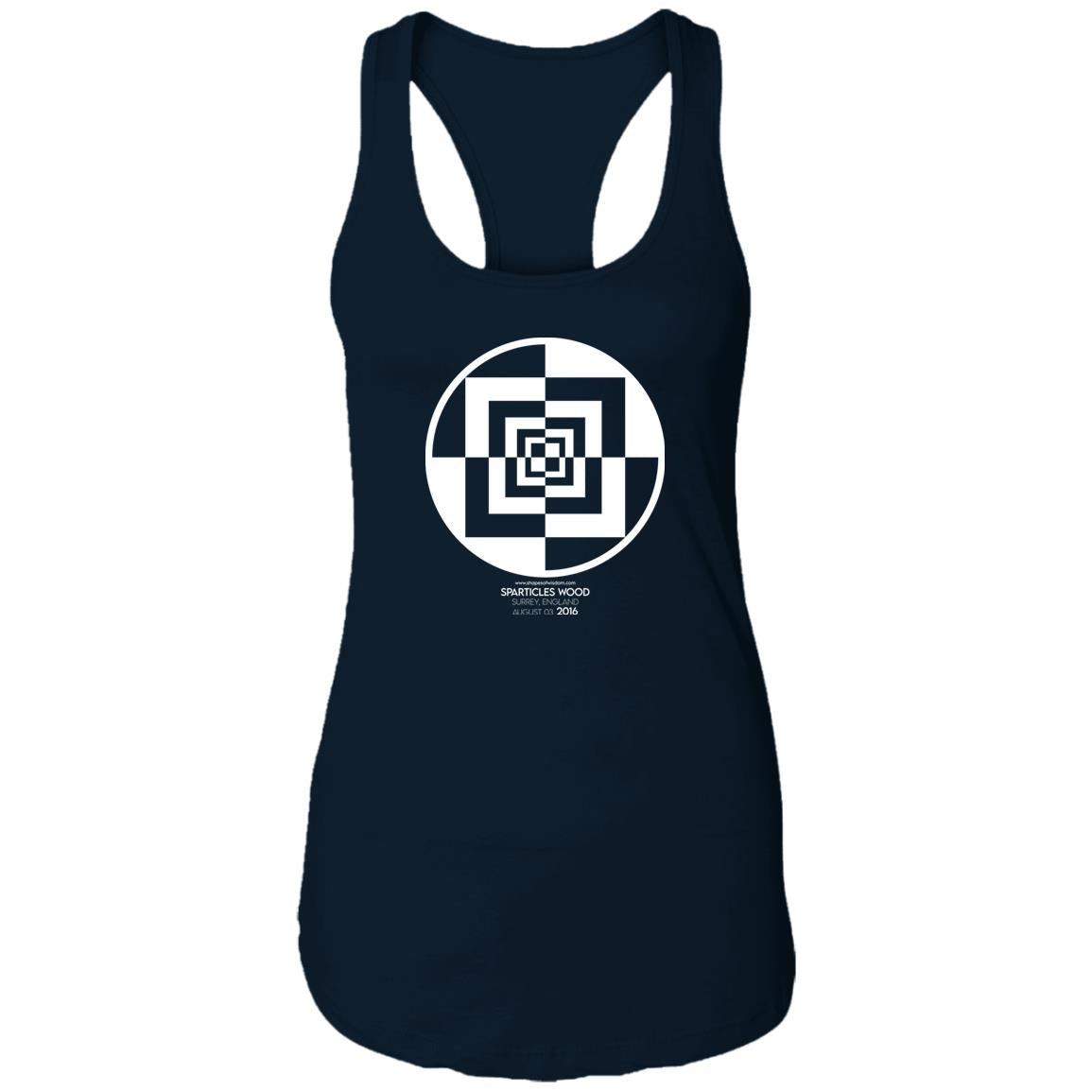 Crop Circle Racerback Tank - Sparticles Wood 2