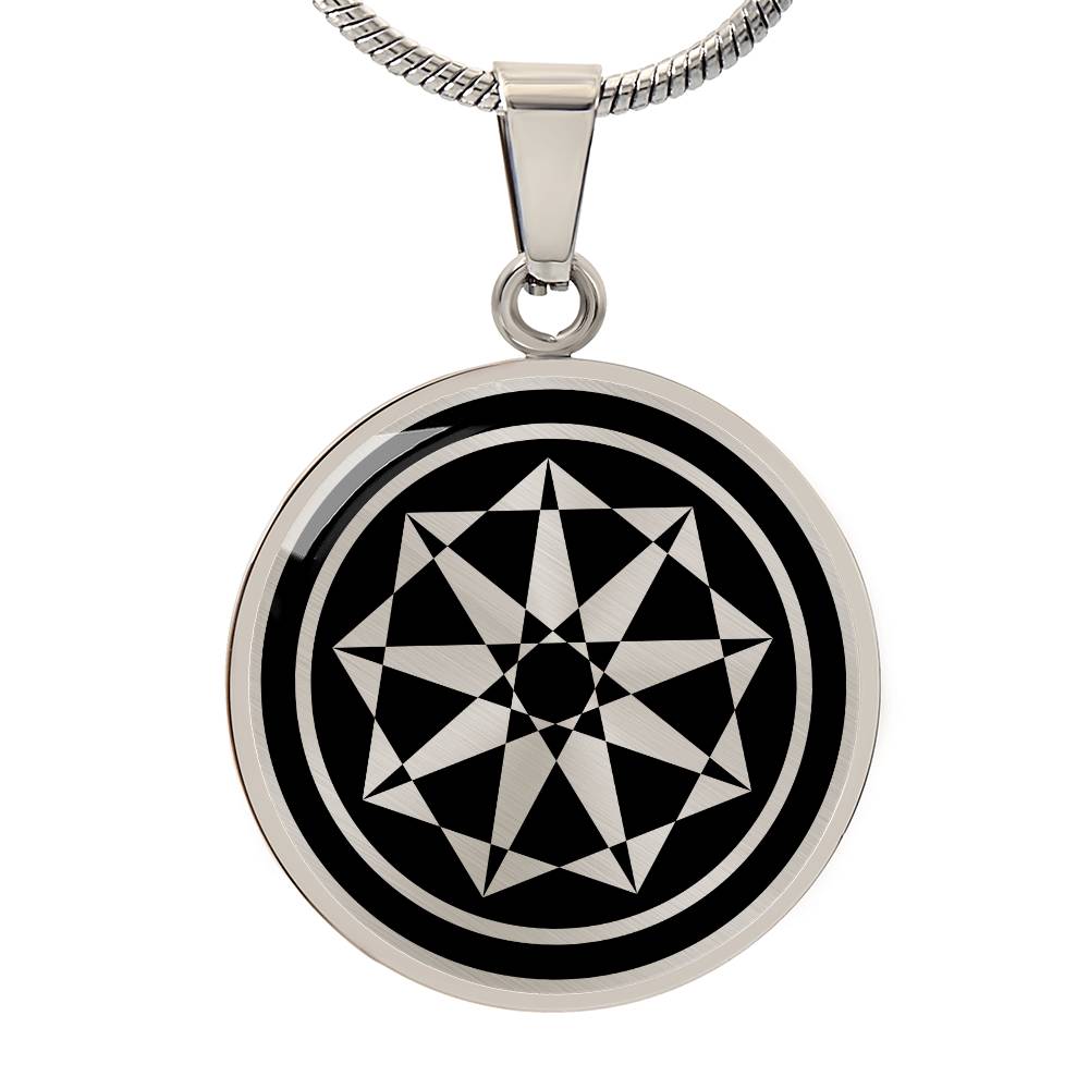 Crop Circle Pendant and Luxury Necklace - Milk Hill 7