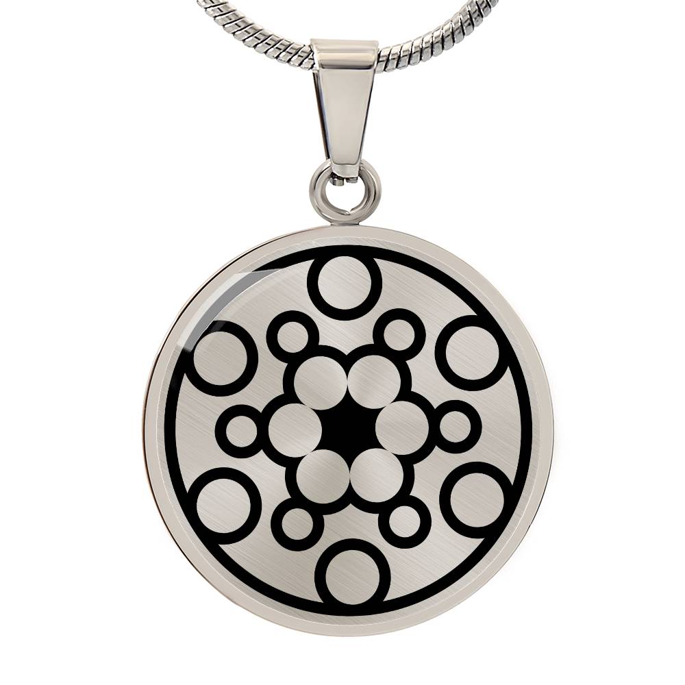 Crop Circle Pendant and Luxury Necklace - Uffington 3