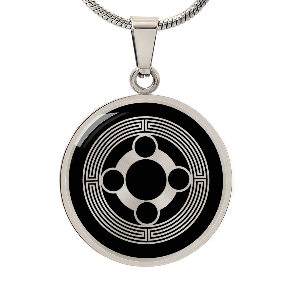 Crop Circle Pendant and Luxury Necklace - Yatesbury 4