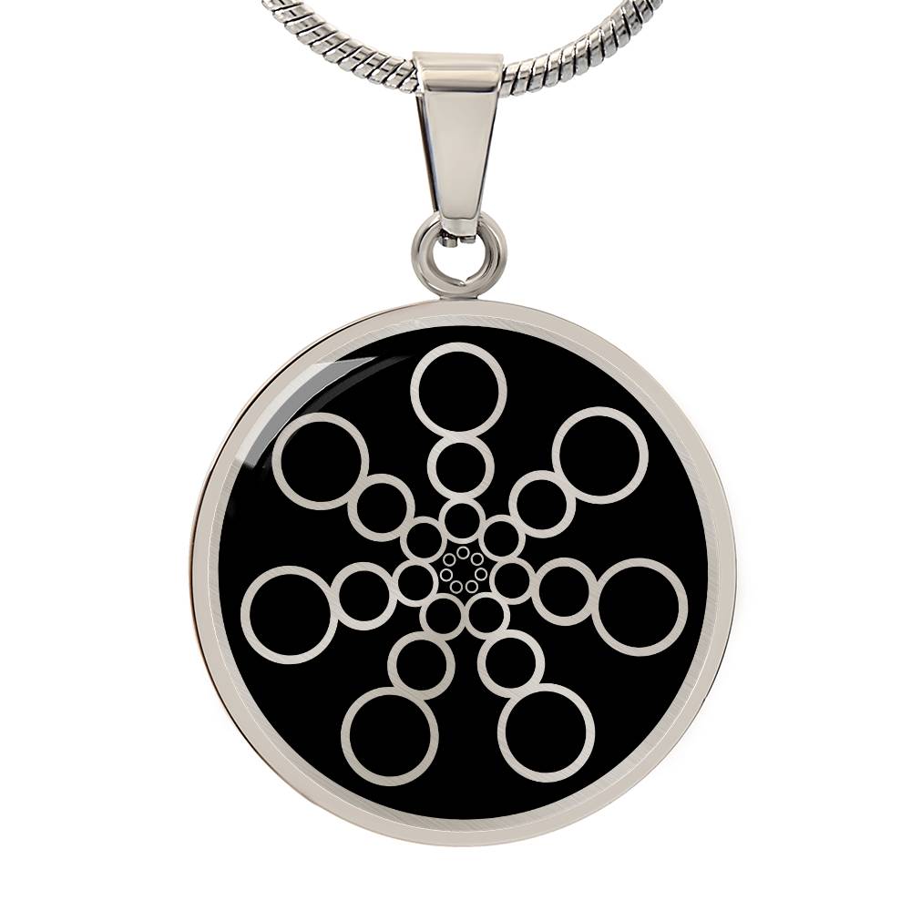 Crop Circle Pendant and Luxury Necklace - Roundway Hill 4