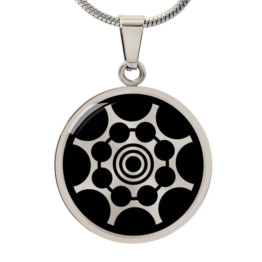 Crop Circle Pendant and Luxury Necklace - Pebworth