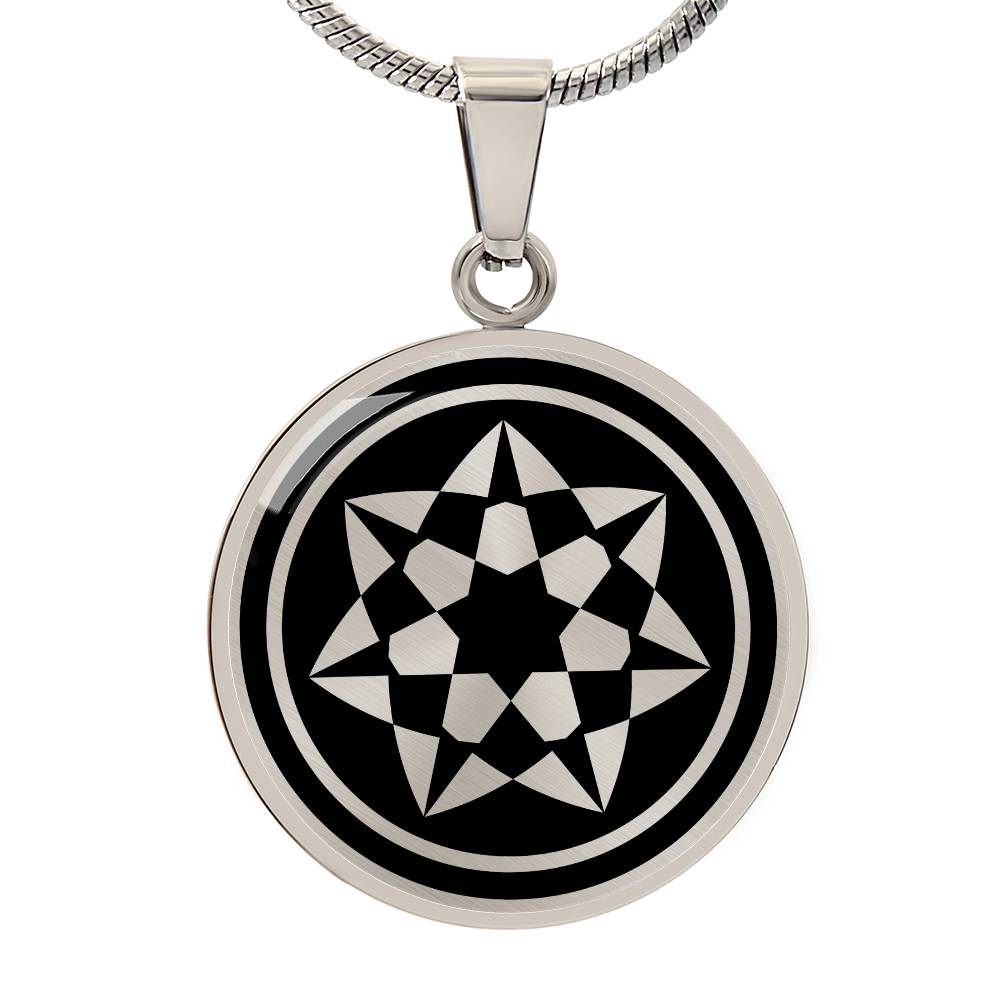 Crop Circle Pendant and Luxury Necklace - Milk Hill 8