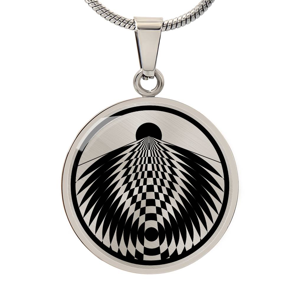 Crop Circle Pendant and Luxury Necklace - Uffington 2