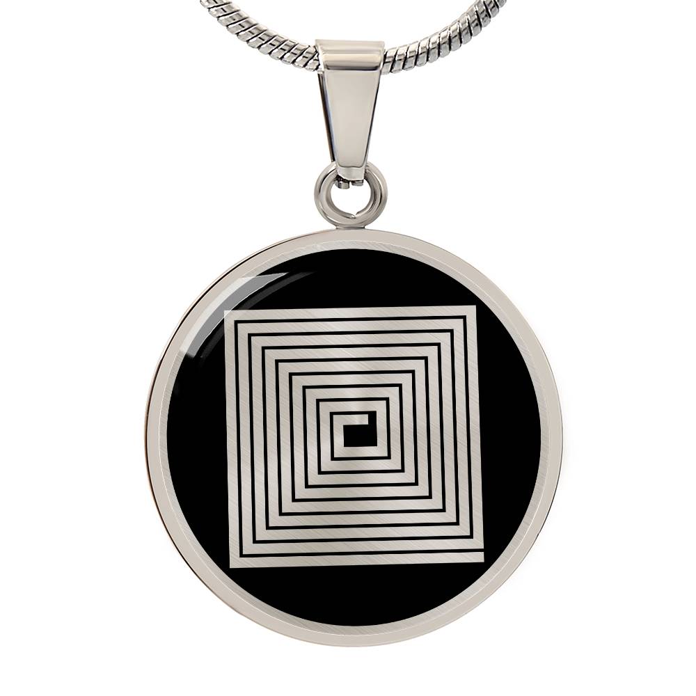 Crop Circle Pendant and Luxury Necklace - West Kennet 7