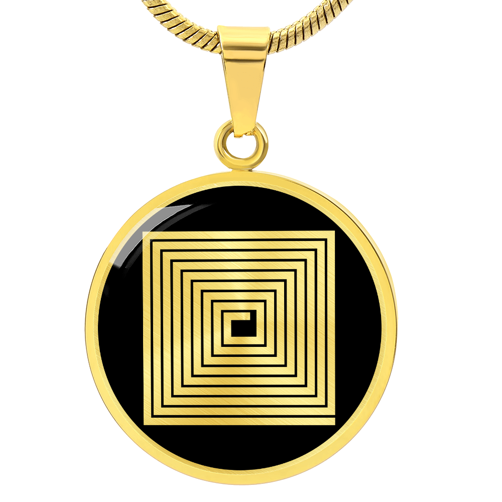 Crop Circle Pendant and Luxury Necklace - West Kennet 7