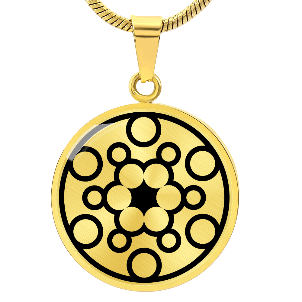 Crop Circle Pendant and Luxury Necklace - Uffington 3