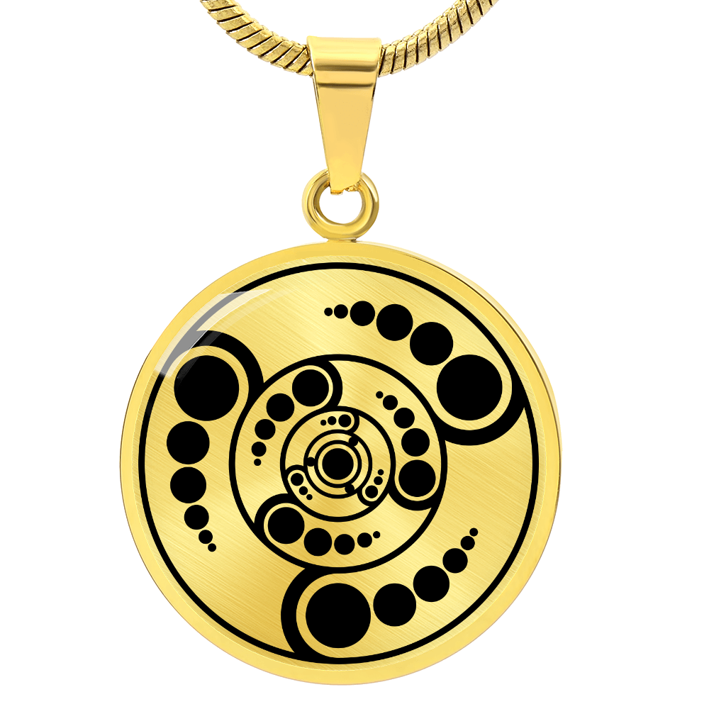 Crop Circle Pendant and Luxury Necklace - West Stowell 3