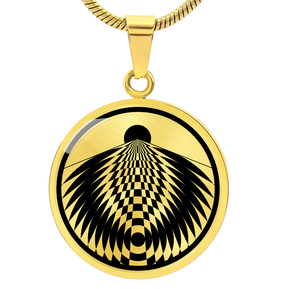 Crop Circle Pendant and Luxury Necklace - Uffington 2