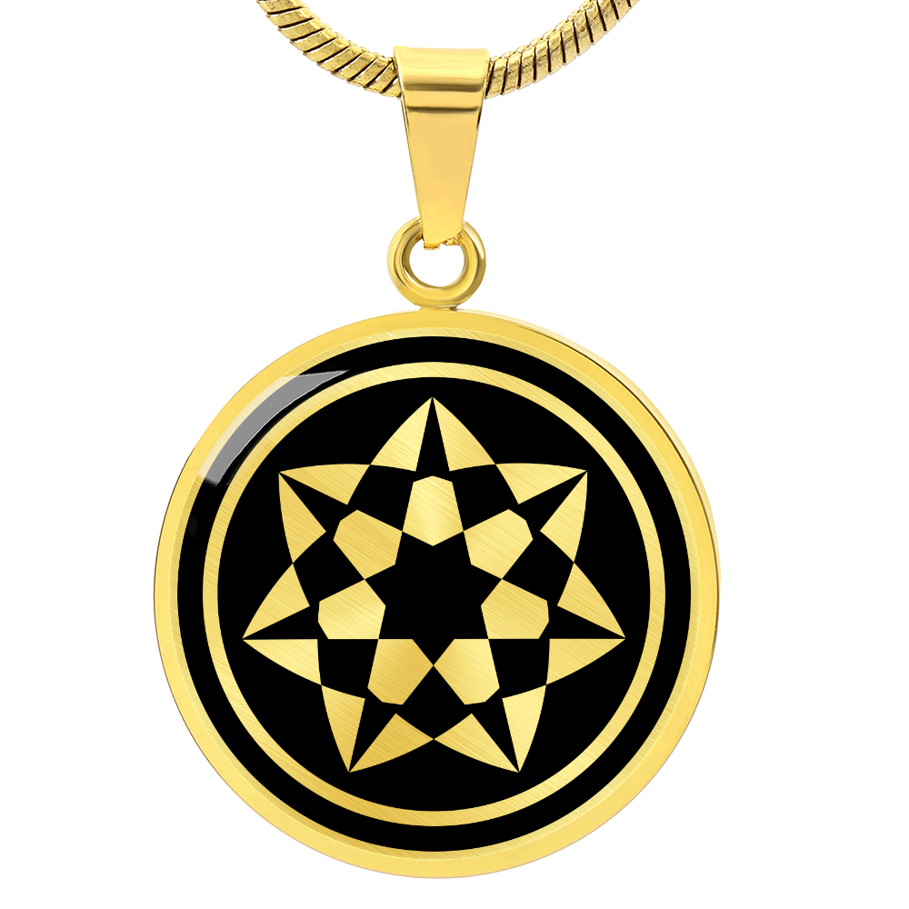 Crop Circle Pendant and Luxury Necklace - Milk Hill 8