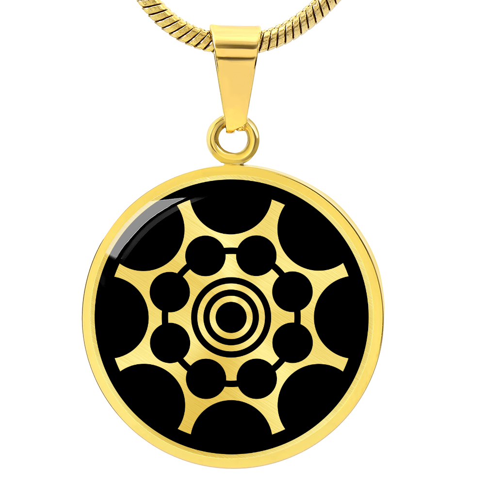 Crop Circle Pendant and Luxury Necklace - Pebworth