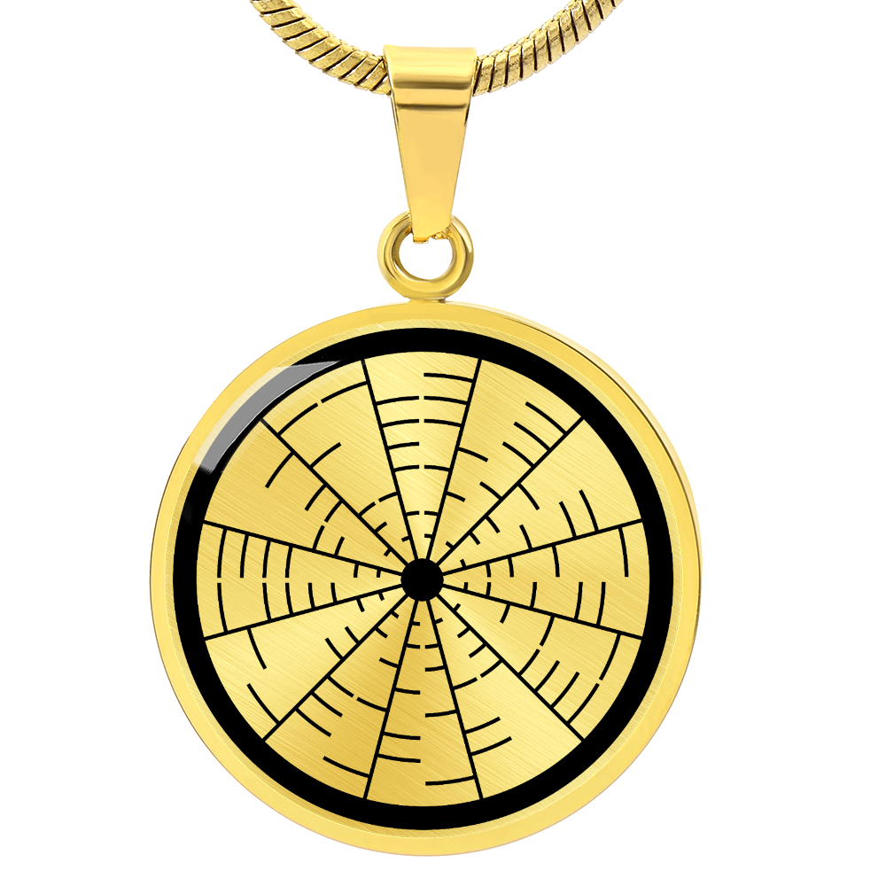 Crop Circle Pendant and Luxury Necklace - Wilton 2