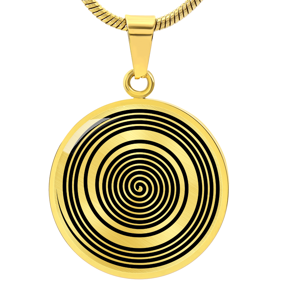 Crop Circle Pendant and Luxury Necklace - Silbury Hill 5