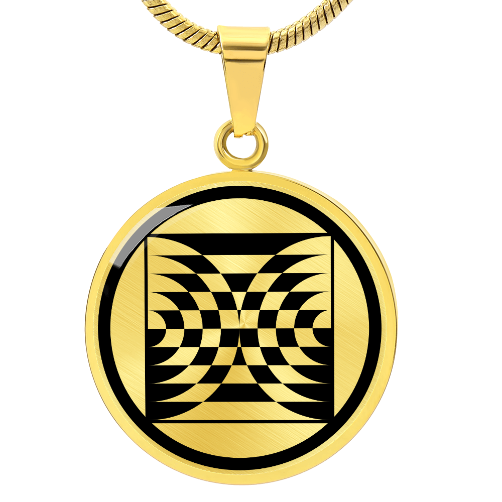 Crop Circle Pendant and Luxury Necklace - Micheldever 4