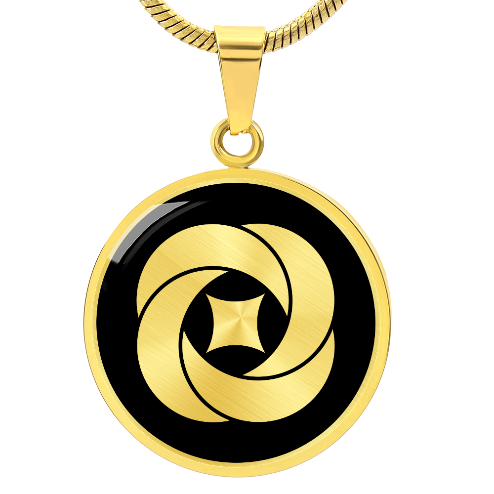 Crop Circle Pendant and Luxury Necklace - Pulley