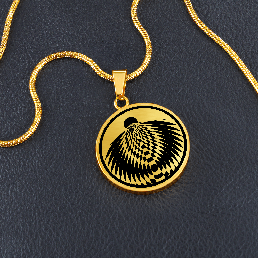 Crop Circle Pendant and Luxury Necklace - Uffington 2