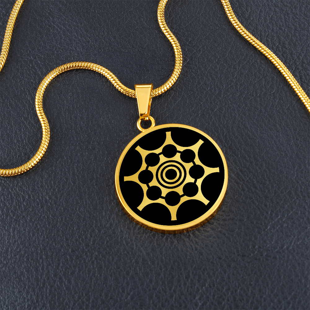 Crop Circle Pendant and Luxury Necklace - Pebworth