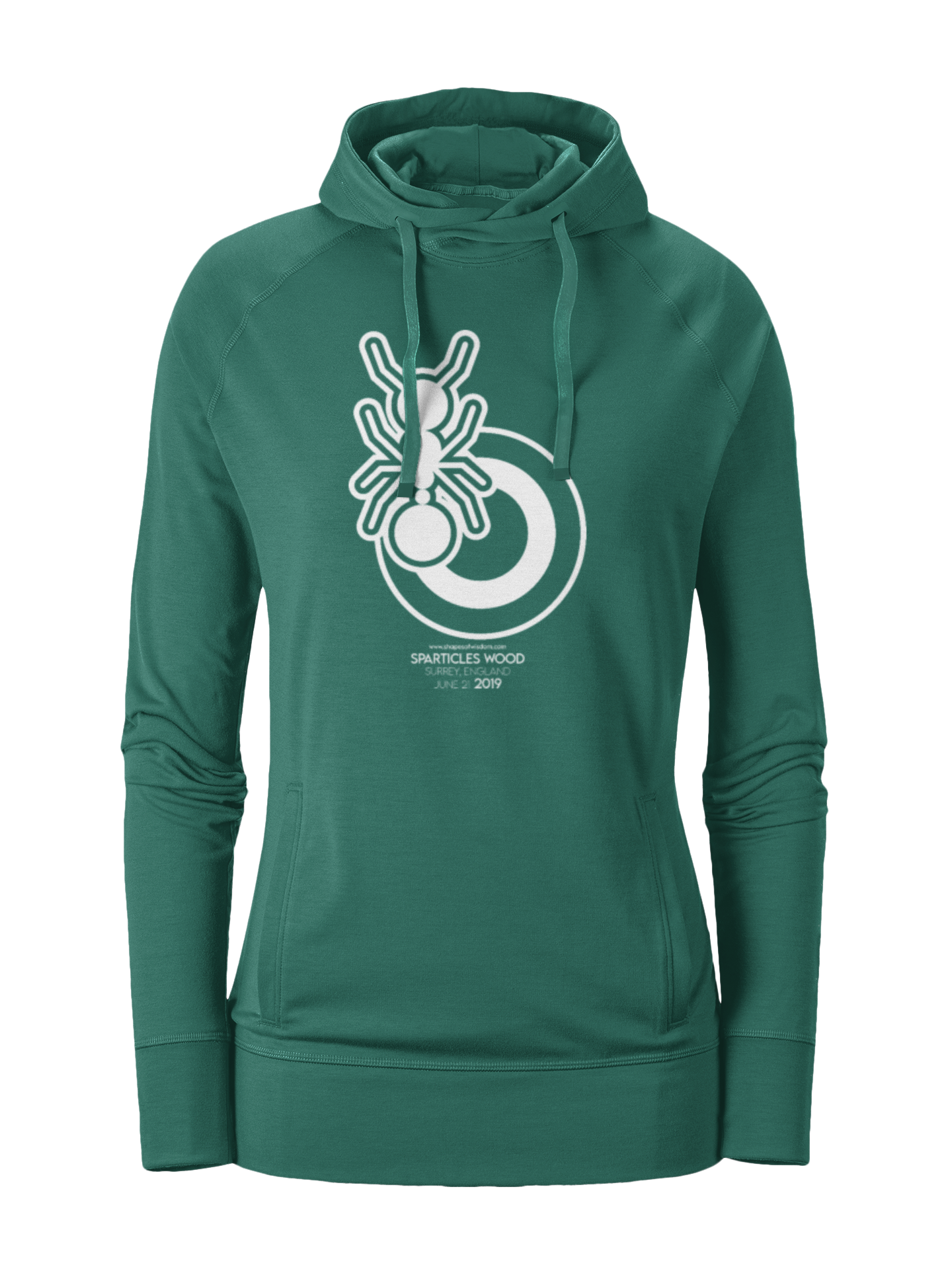 Crop Circle Girl´s College Hoodie - Sparticles Wood