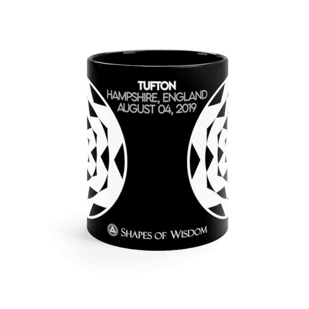 Crop Circle Black mug 11oz - Tufton - Shapes of Wisdom