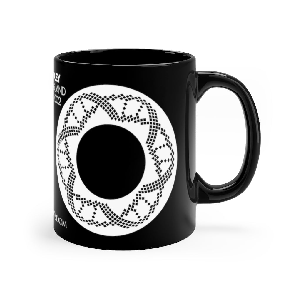 Crop Circle Black mug 11oz - Crooked Soley - Shapes of Wisdom