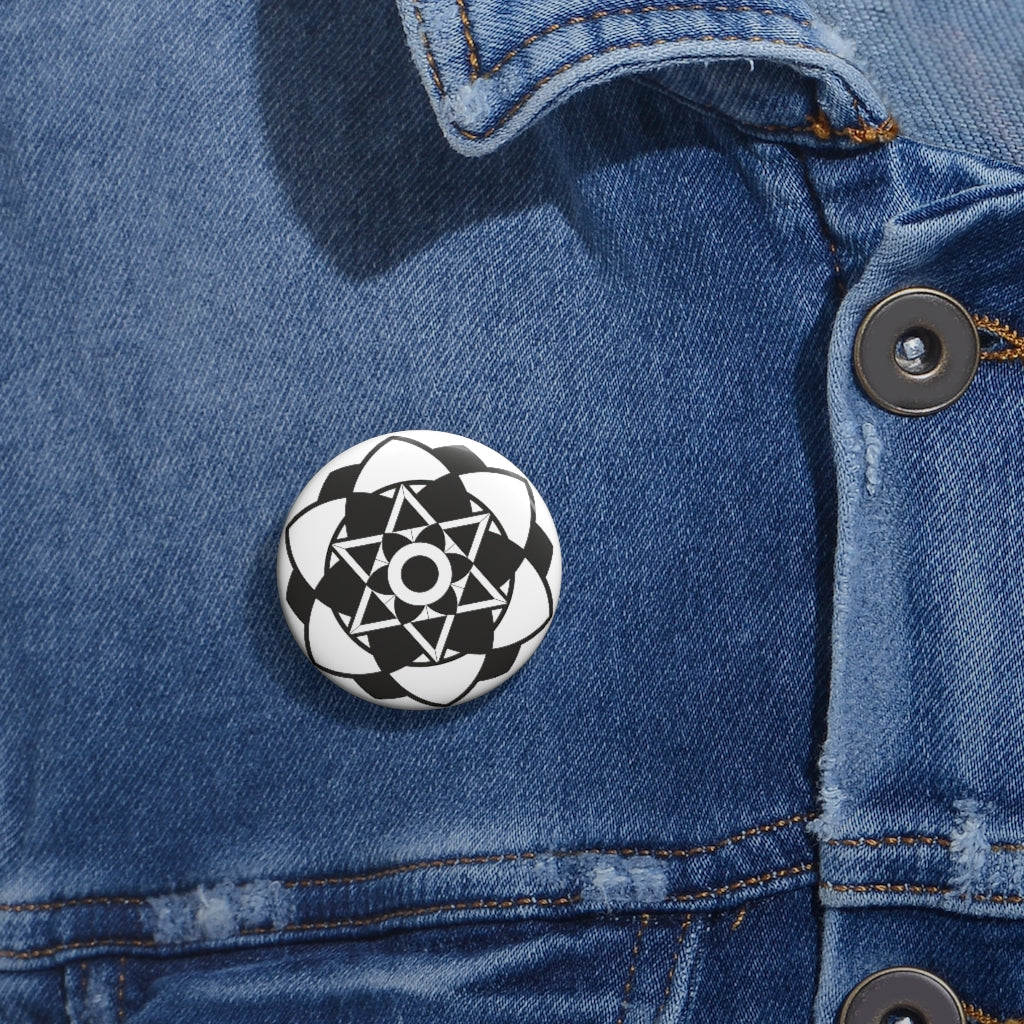 Milk Hill Crop Circle Pin Button 5 - Shapes of Wisdom