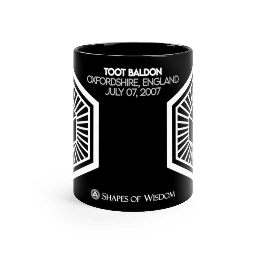 Crop Circle Black mug 11oz - Toot Baldon - Shapes of Wisdom