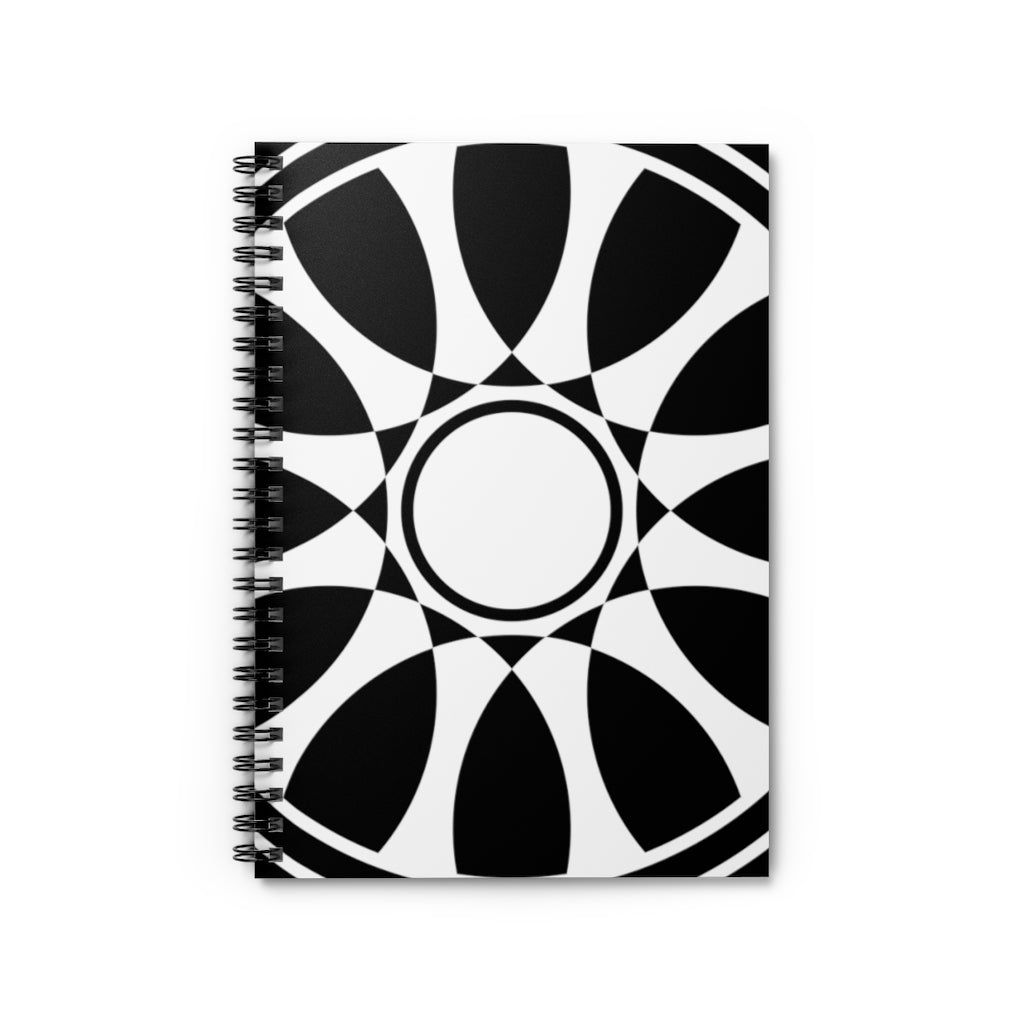 Barbury Castle Crop Circle Spiral Notebook - Ruled Line 2 - Shapes of Wisdom