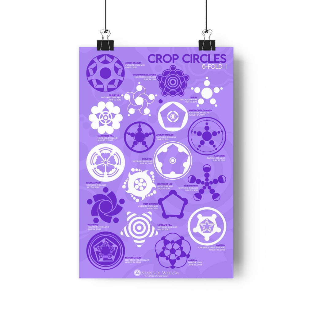 Crop Circles 5-FOLD I, Premium Poster - Shapes of Wisdom