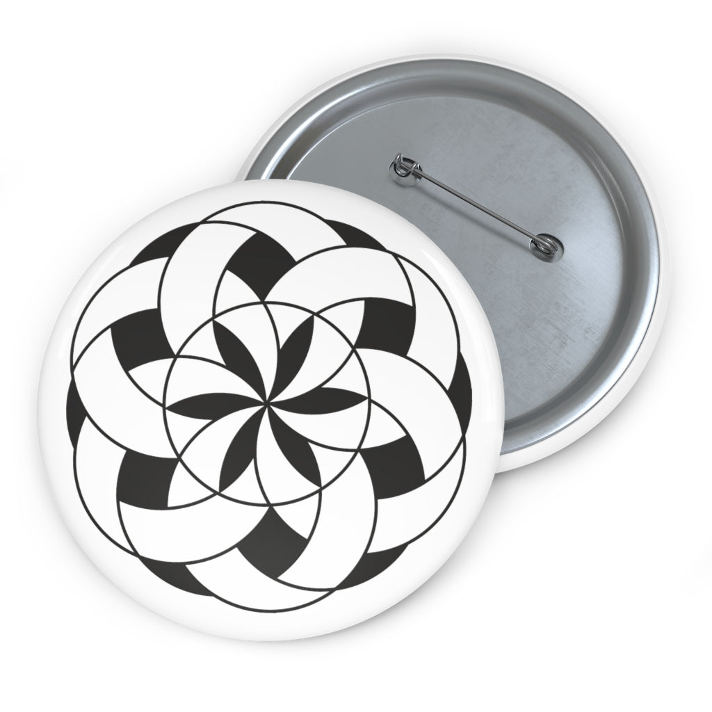 Nursteed Crop Circle Pin Button - Shapes of Wisdom