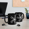 Load image into Gallery viewer, Crop Circle Black mug 11oz - Willoughby - Shapes of Wisdom