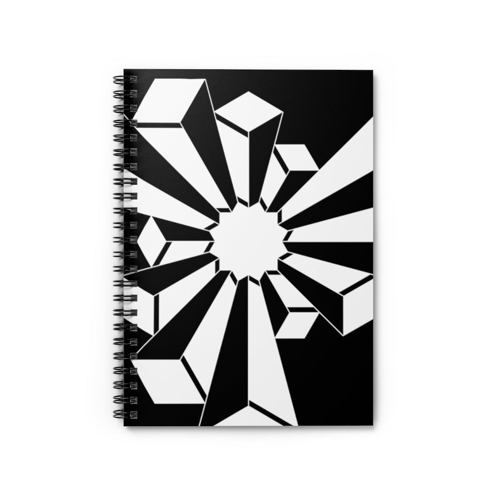 Wayland's Smithy Crop Circle Spiral Notebook - Ruled Line 2 - Shapes of Wisdom