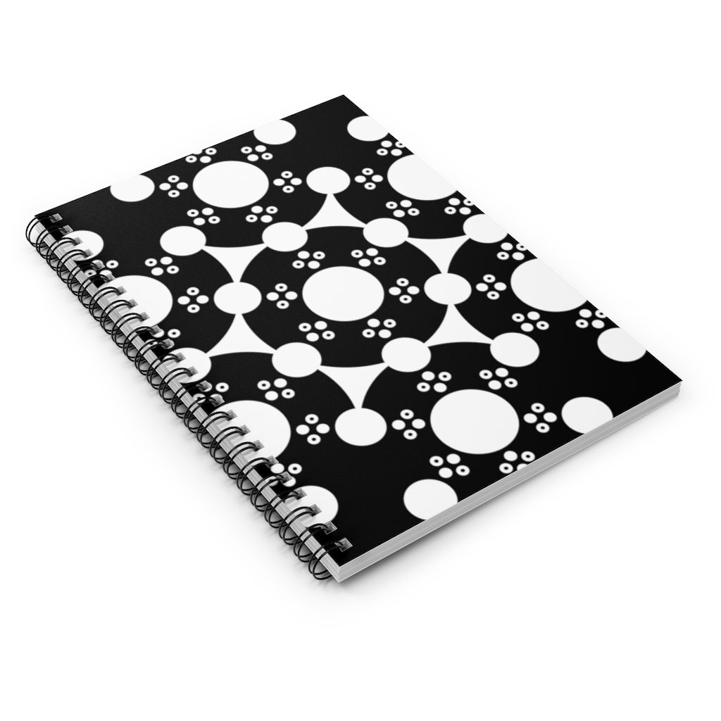Mere Crop Circle Spiral Notebook - Ruled Line - Shapes of Wisdom