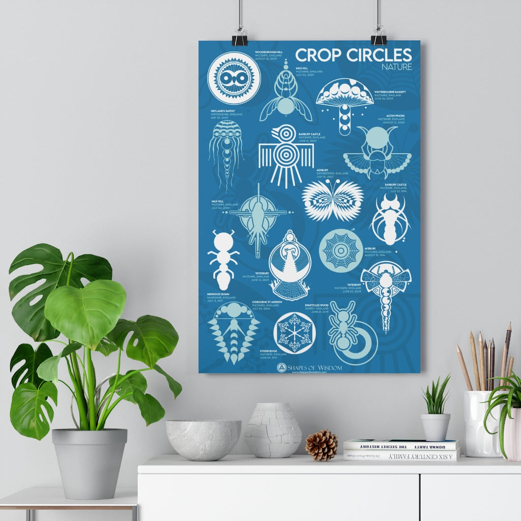 Crop Circles NATURE, Premium Poster - Shapes of Wisdom