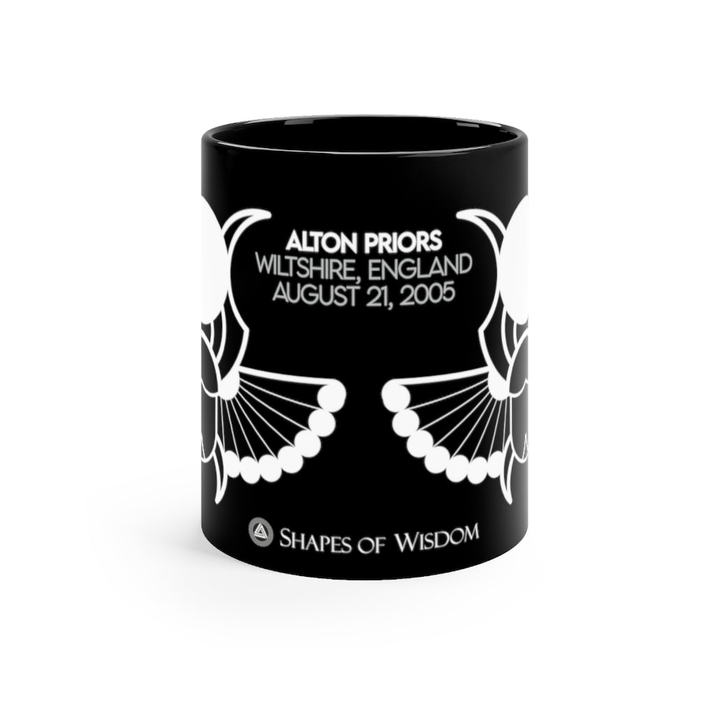 Crop Circle Black mug 11oz - Alton Priors 3 - Shapes of Wisdom