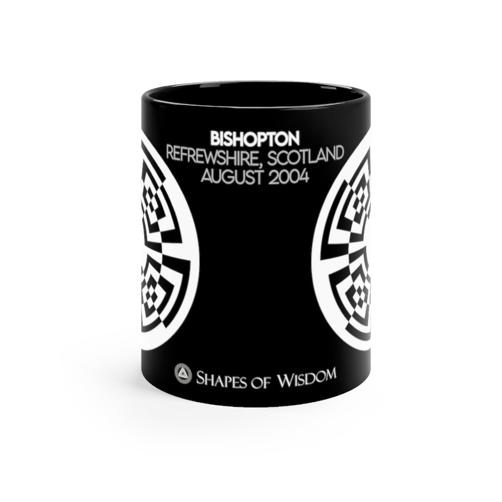 Crop Circle Black mug 11oz - Bishopton - Shapes of Wisdom