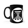 Load image into Gallery viewer, Crop Circle Black mug 11oz - West Kennett 3 - Shapes of Wisdom